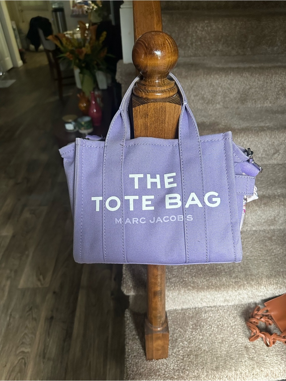Marc Jacobs Small Canvas Tote in Lavender Purple with Logo